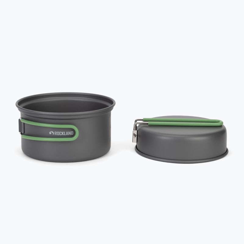 Turistinių indų rinkinys Rockland Travel Duo Anodized grey/green 2