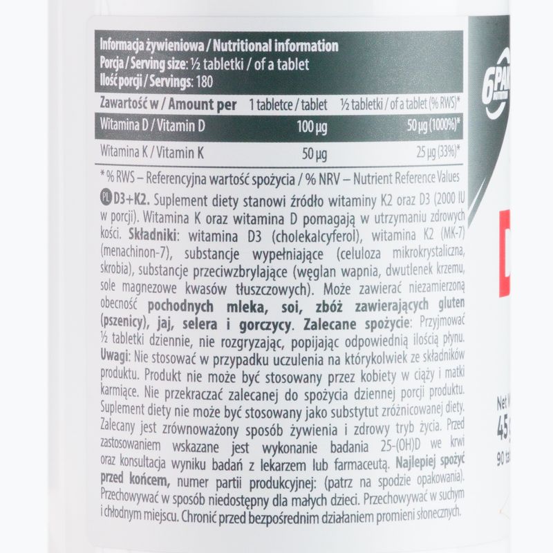 Vitaminai D3 + K2 6PAK EL D3 K2 90 tablečių 2