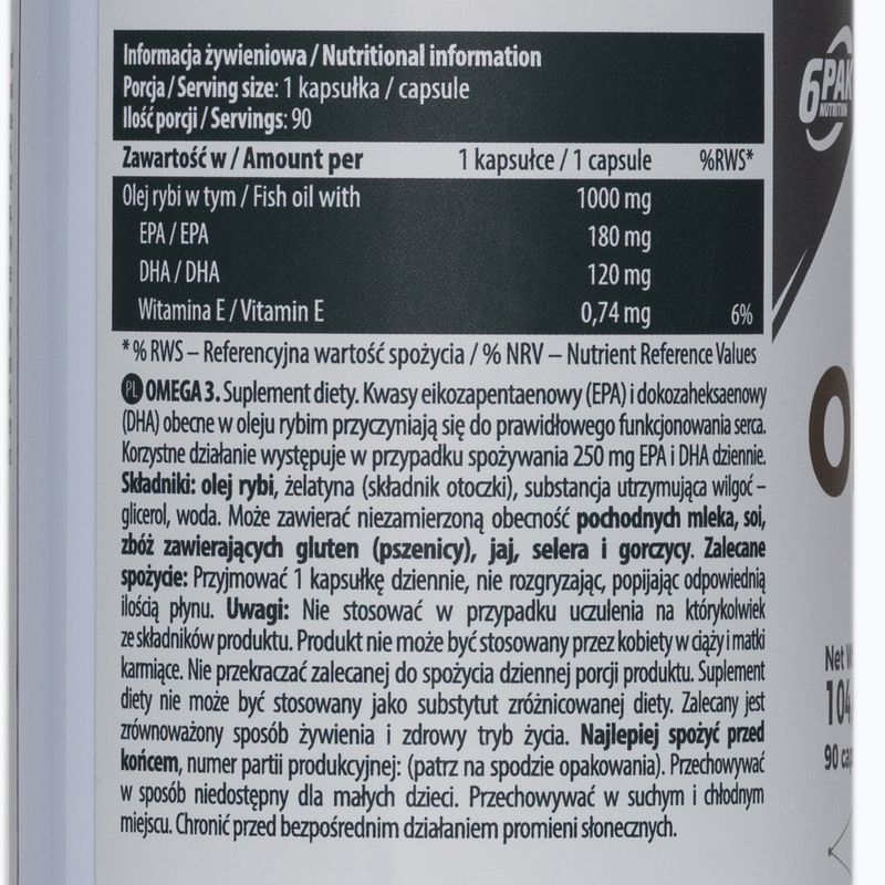 Omega 3 6PAK EL Omega 3 90 kapsulių 2