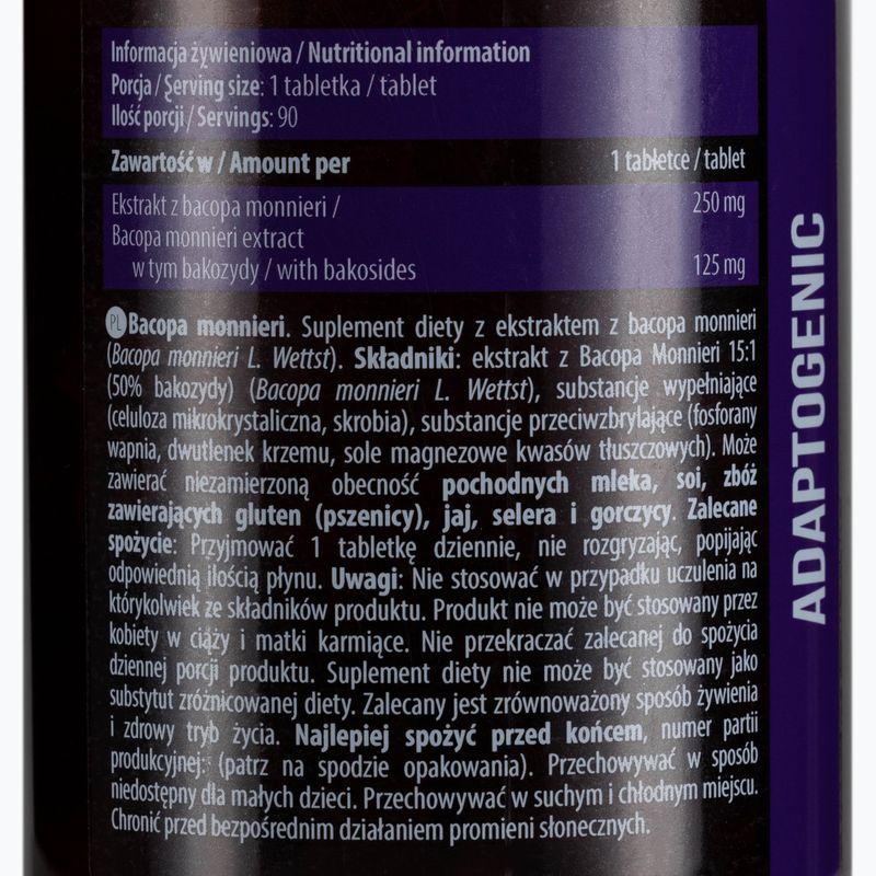 Bacopa Monnieri Essence smegenų parama 90 tablečių ESS/040 2