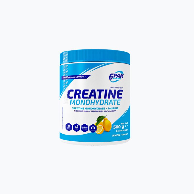 6PAK Kreatino monohidratas 500 g citrinos