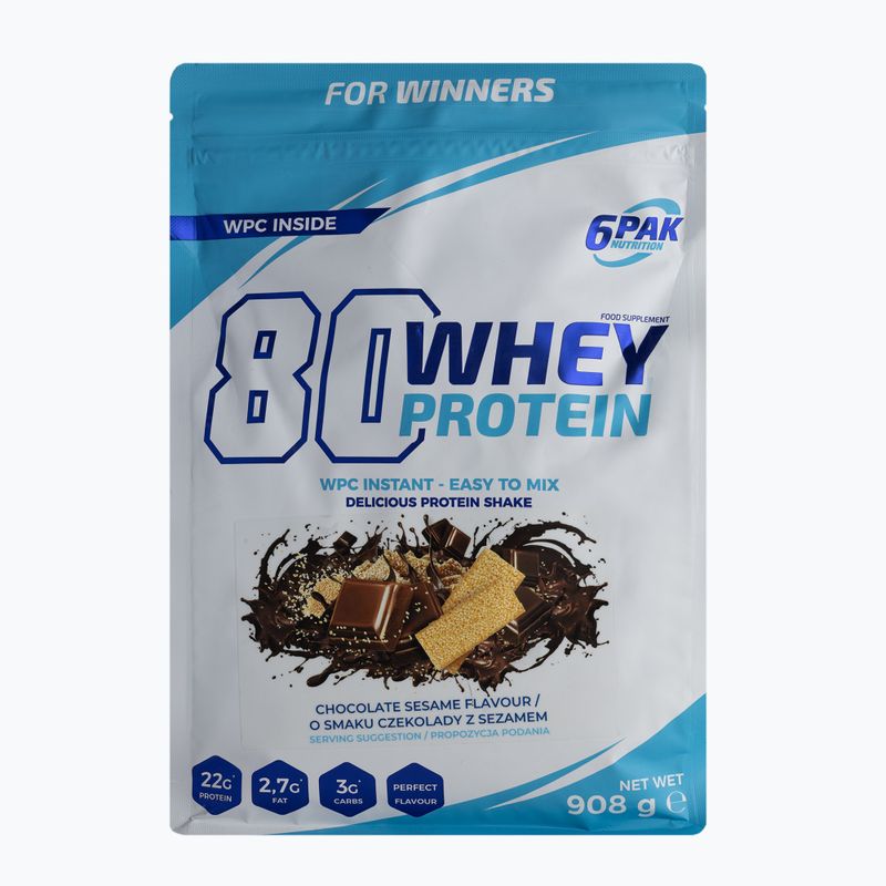 Išrūgos 6PAK 80 Proteinas 908 g Šokoladinis sezamas