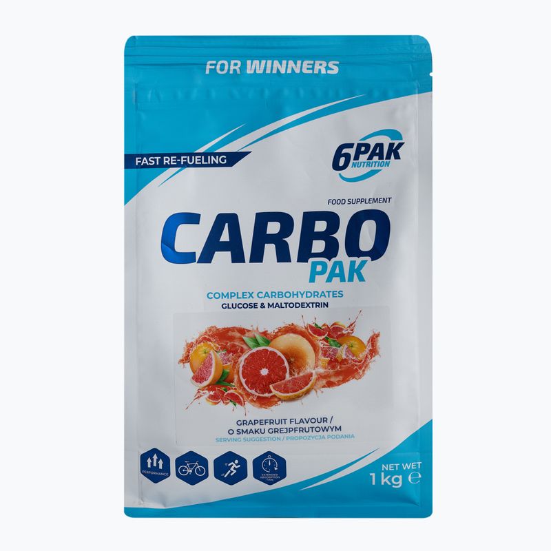 Angliavandeniai 6PAK Carbo Pak 1000 g Greipfrutas