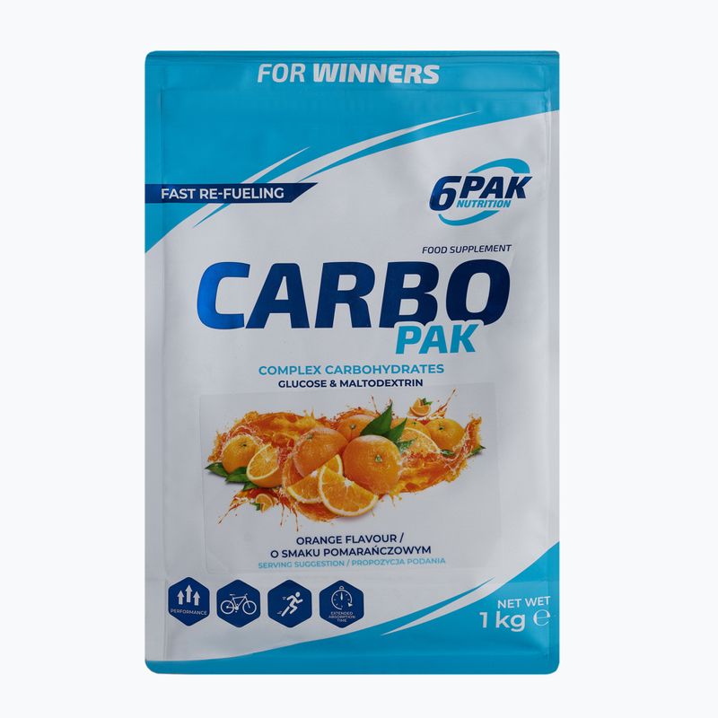 Angliavandeniai 6PAK Carbo Pak 1000 g Orange