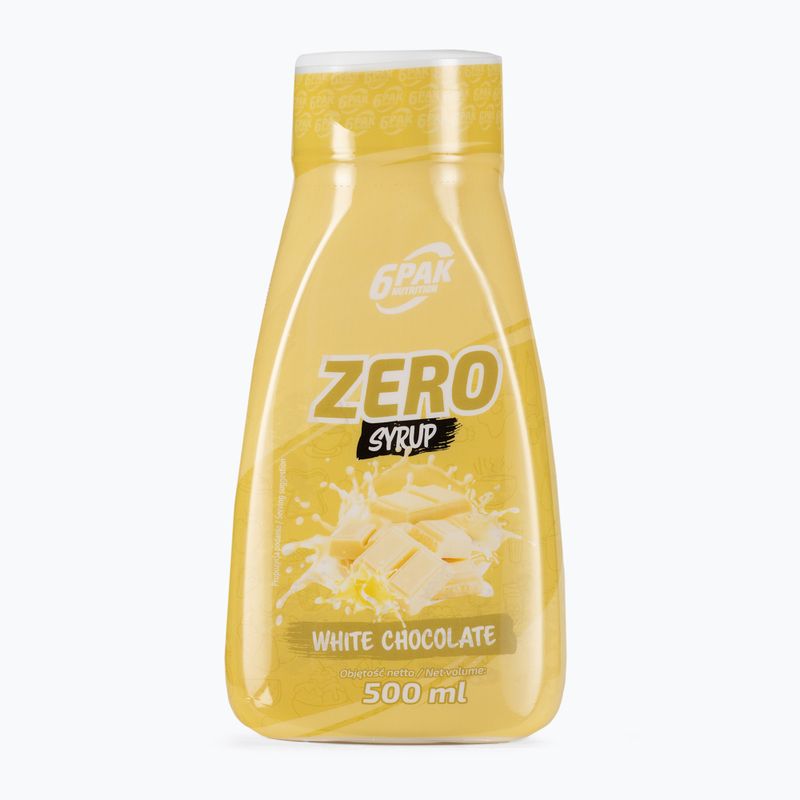 6PAK Sirupas ZERO 500 ml Baltojo šokolado padažas