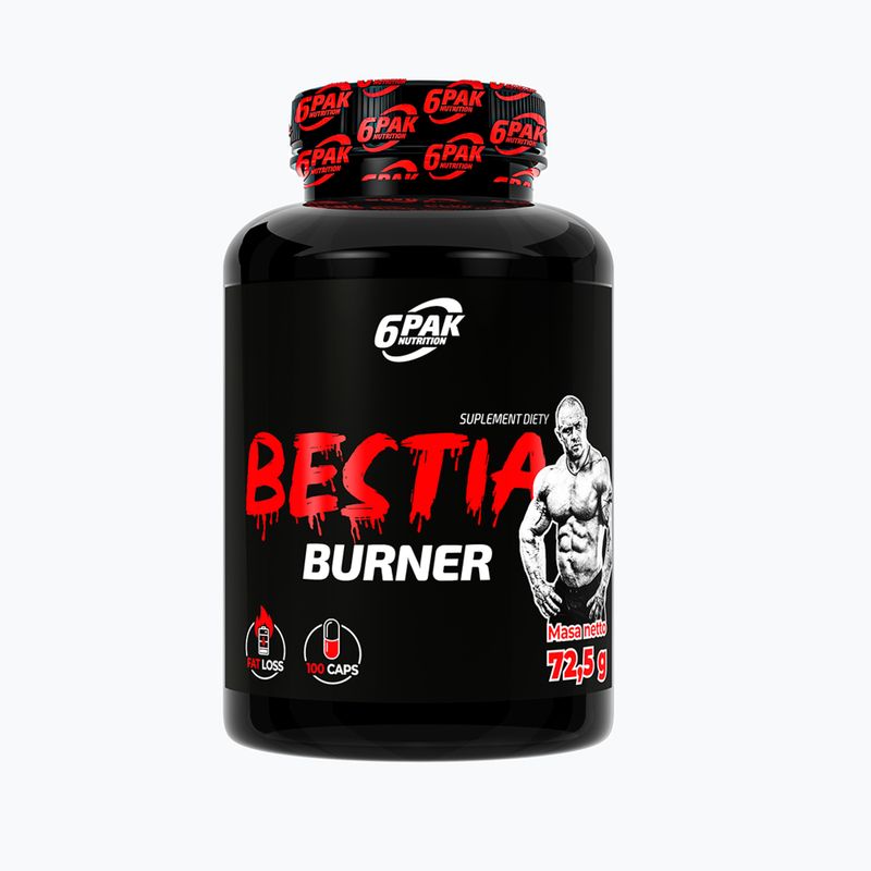 Riebalų degintojas 6PAK Bestia Burner 100 kapsulių