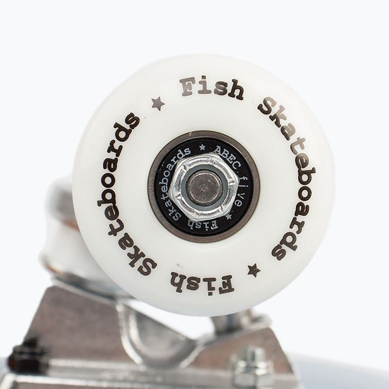 Fish Skateboards Zack Pradedančiųjų klasikinė riedlentė 8.0' mėlyna SKATE-ZAC-SIL-WHI 13