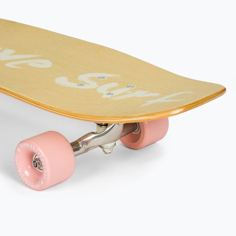 Surfskate riedlentė Fish Skateboards Wave beige SURF-WAV-SIL-PIN 7