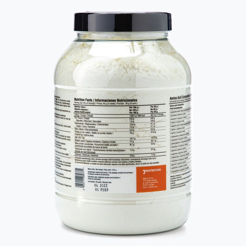Micelinis kazeinas 7Nutrition Micellar Casein 1000 g Vanilla 3
