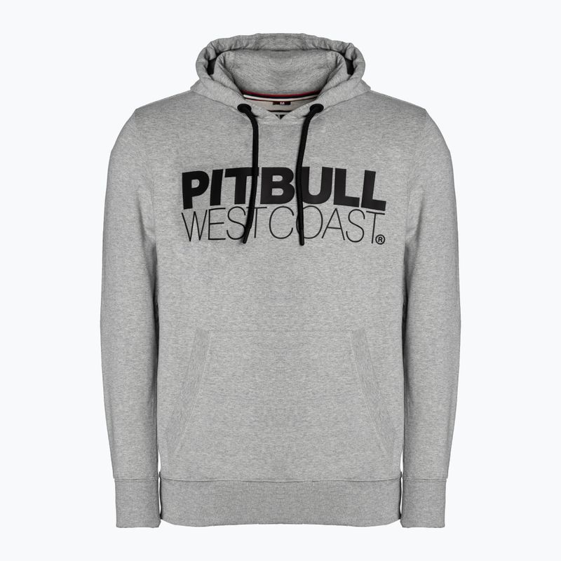 Vyriški Pitbull West Coast džemperiai su gobtuvu French Terry TNT, pilki/melanžiniai
