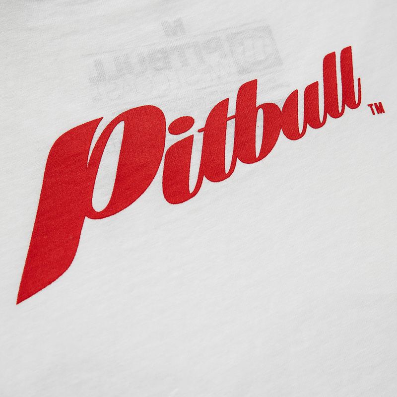 Pitbull West Coast vyriški marškinėliai RED BRAND white 5