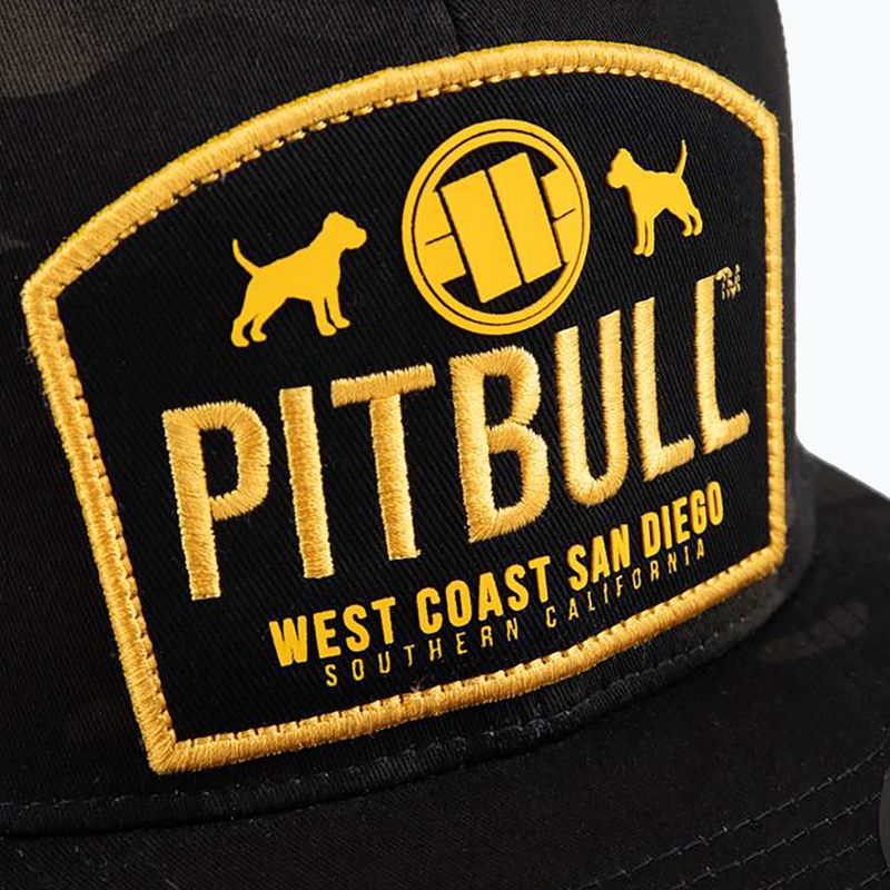 Kepurė su snapeliu Pitbull Mesh Snapback Dogs all black camo 4