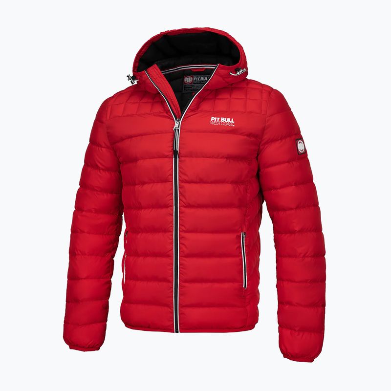 Vyriška žieminė striukė Pitbull West Coast Padded Hooded Seacoast raudona 3