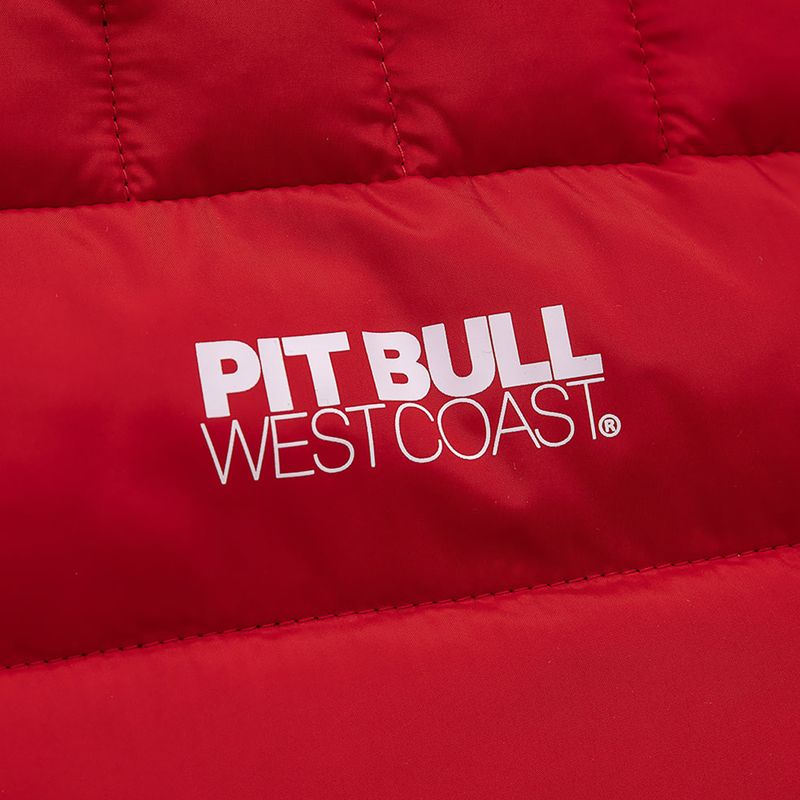 Vyriška žieminė striukė Pitbull West Coast Padded Hooded Seacoast raudona 10