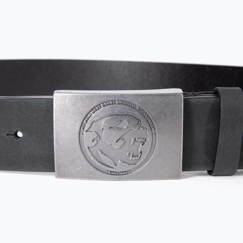 Pitbull West Coast vyriškas diržas Original Leather Bones black 2