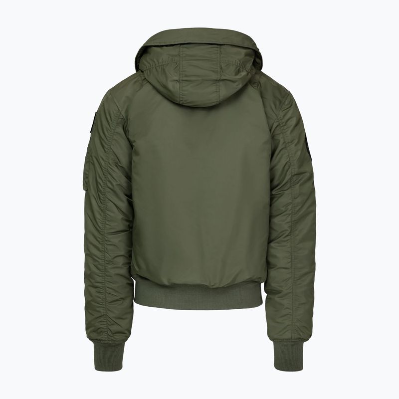 Vyriška striukė Pitbull Sherpa Hooded Bomber olive 6