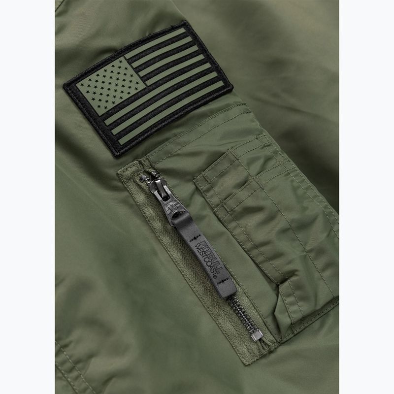Vyriška striukė Pitbull Sherpa Hooded Bomber olive 9