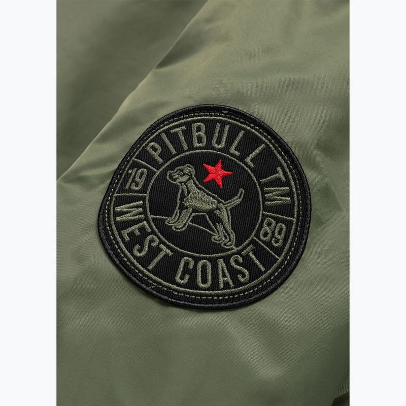 Vyriška striukė Pitbull Sherpa Hooded Bomber olive 10