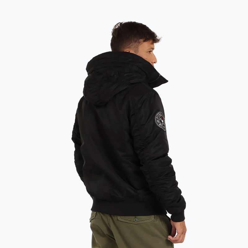 Vyriška striukė Pitbull Sherpa Hooded Bomber black 3
