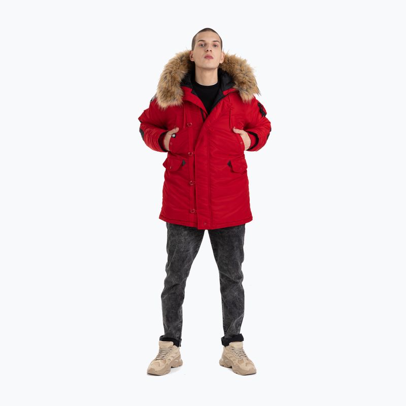 Vyriška žieminė striukė Pitbull West Coast Fur Parka Alder red 2