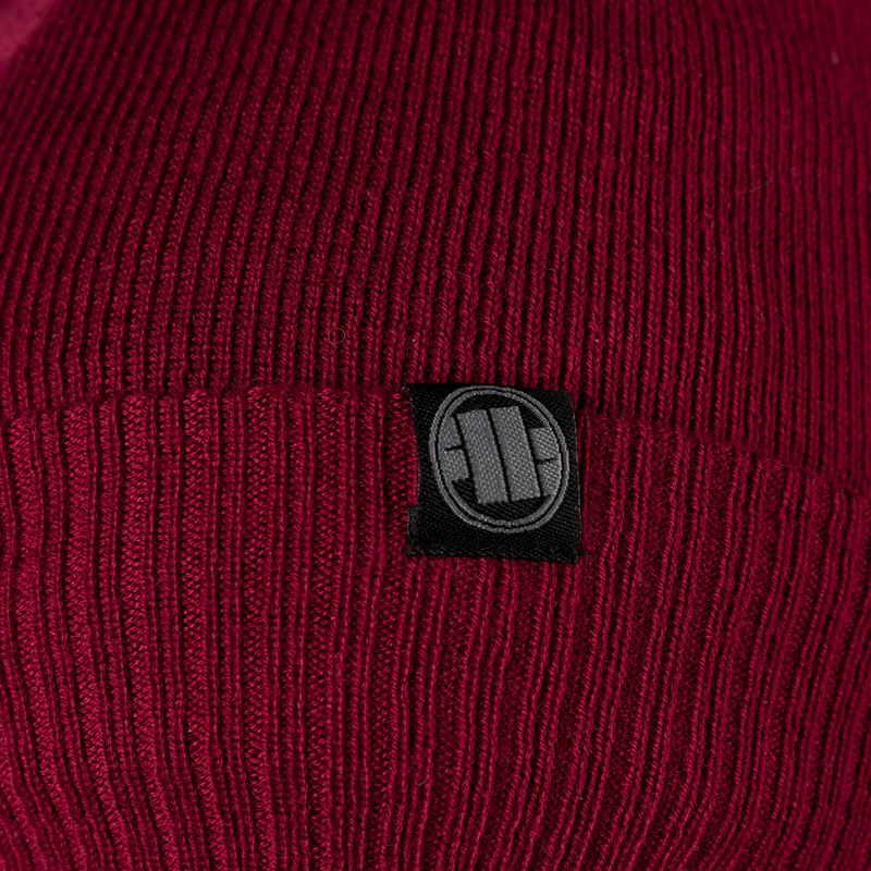 Pitbull West Coast vyriška žieminė kepurė Bubble Small Logo bordo spalvos 3