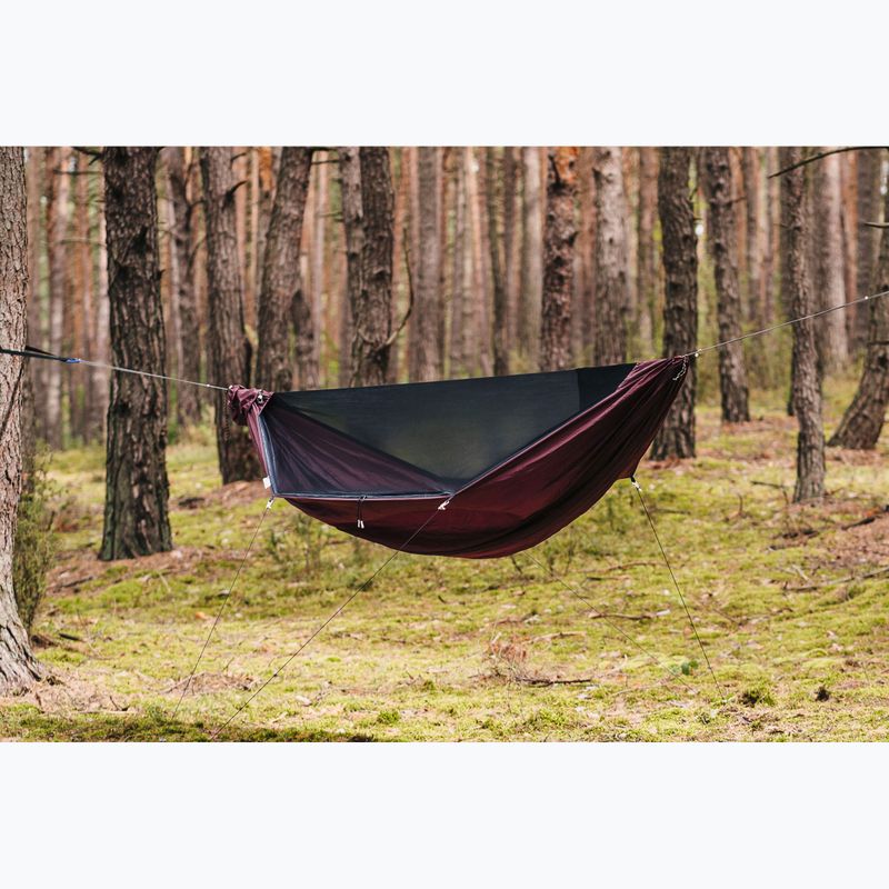 Turistinis hamakas Lesovik Draka burgundy ron 3