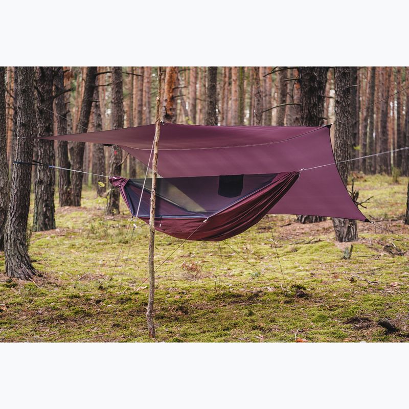 Turistinis hamakas Lesovik Draka burgundy ron 4