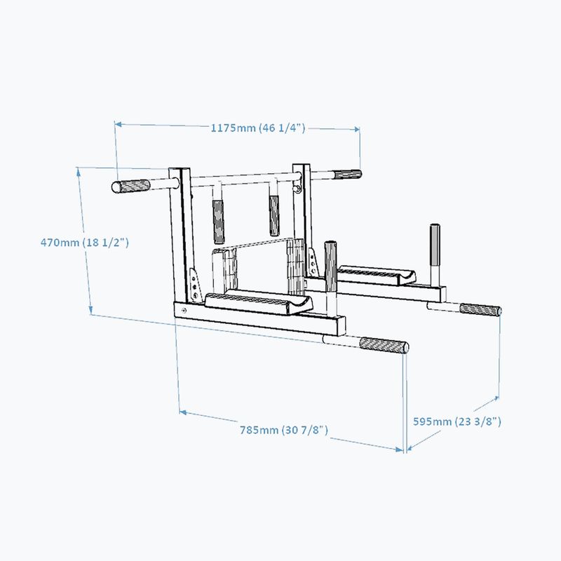 BenchK D8 2in1 prisitraukimo baras juodas BK-D8 4