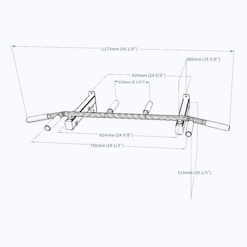 BenchK Pull Up Bar juodas PB2B 7