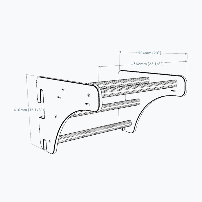 BenchK Pull Up Bar PB204 natūralaus medžio BK-204 8