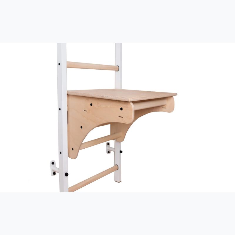 Gimnastikos kopėčios BenchK 212W+A204 white matte/oak 3