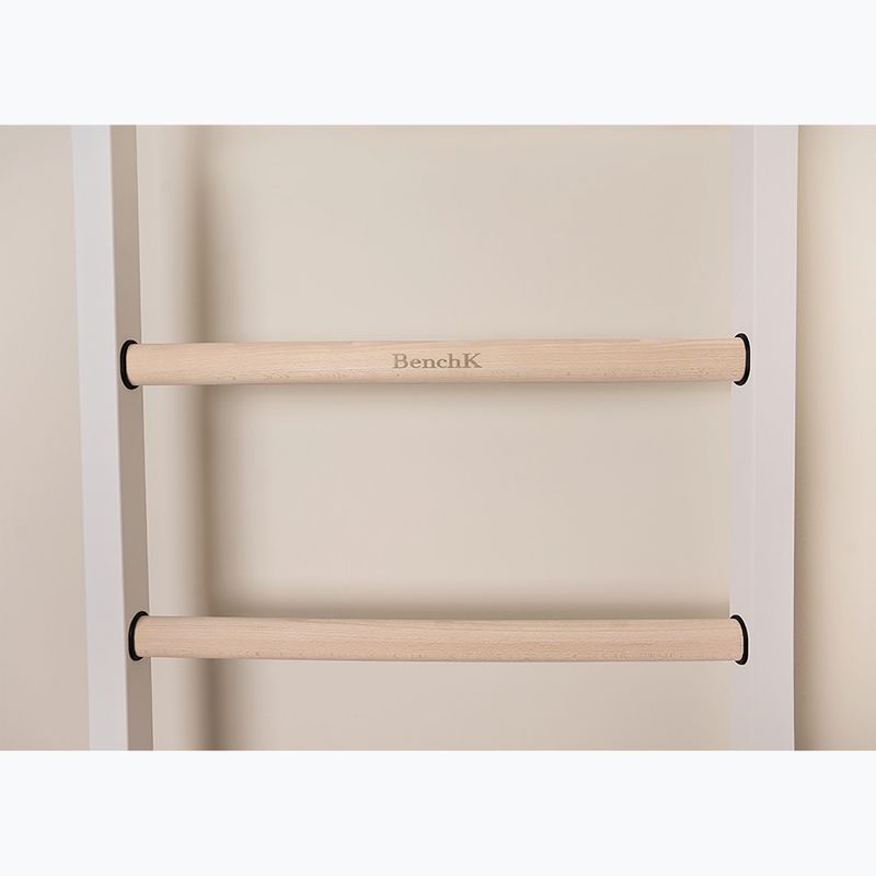 Gimnastikos kopėčios BenchK 212W+A204 white matte/oak 4