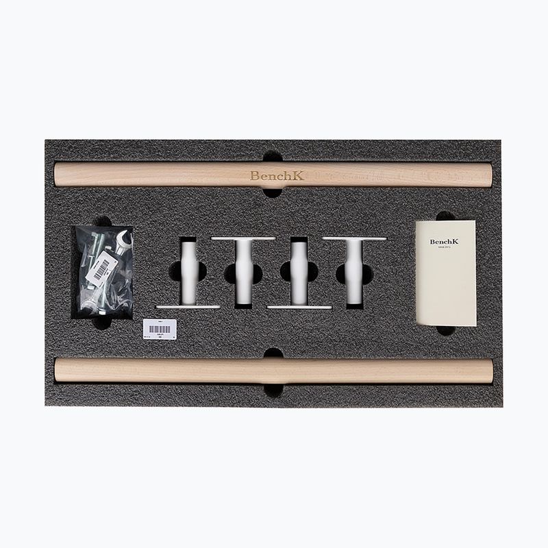 Gimnastikos kopėčios BenchK 212W+A204 white matte/oak 6