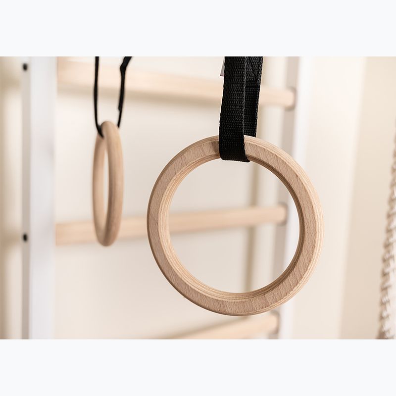 Gimnastikos kopėčios BenchK 212W+A204 white matte/oak 13
