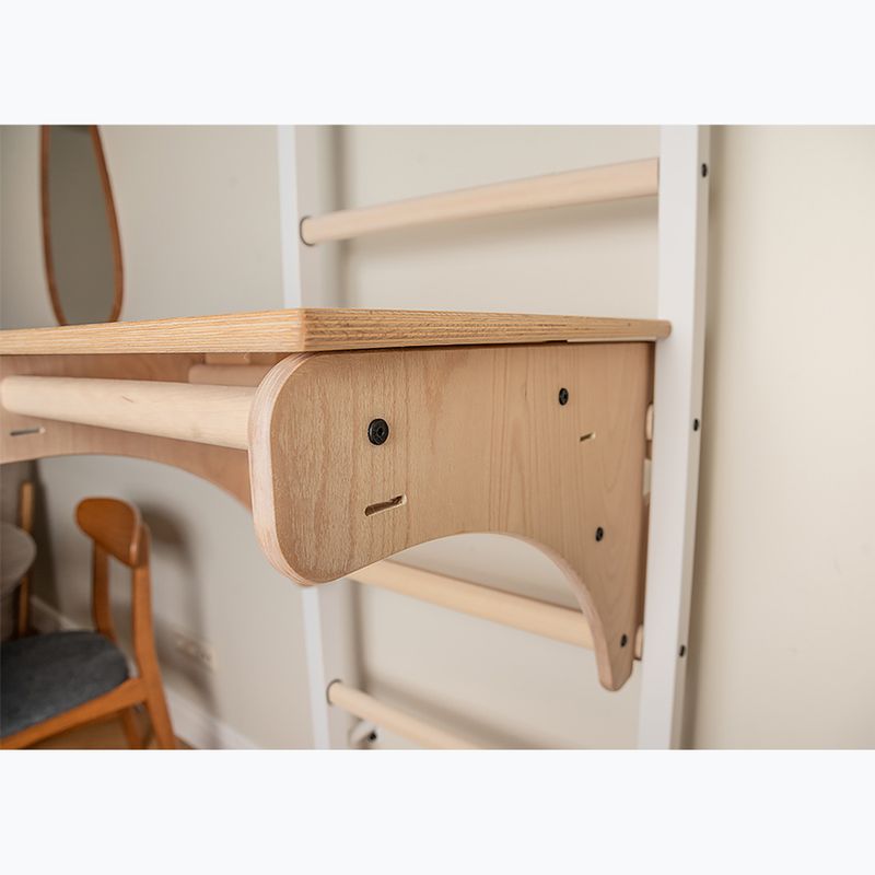 Gimnastikos kopėčios BenchK 212W+A204 white matte/oak 14