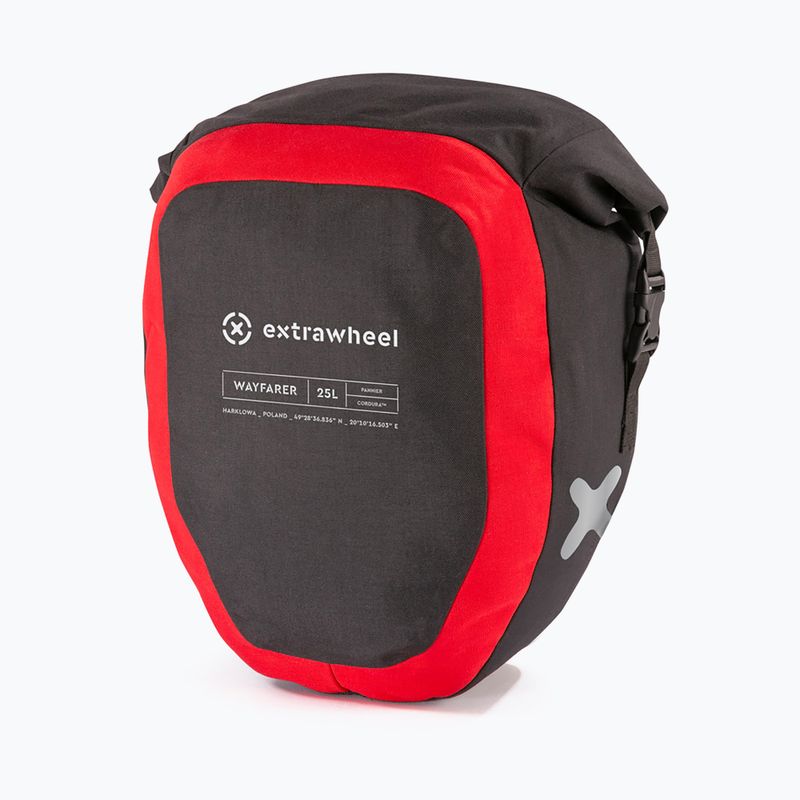 Extrawheel Wayfarer Premium 25L dviračių krepšiai 2 vnt. juodi E0048 3