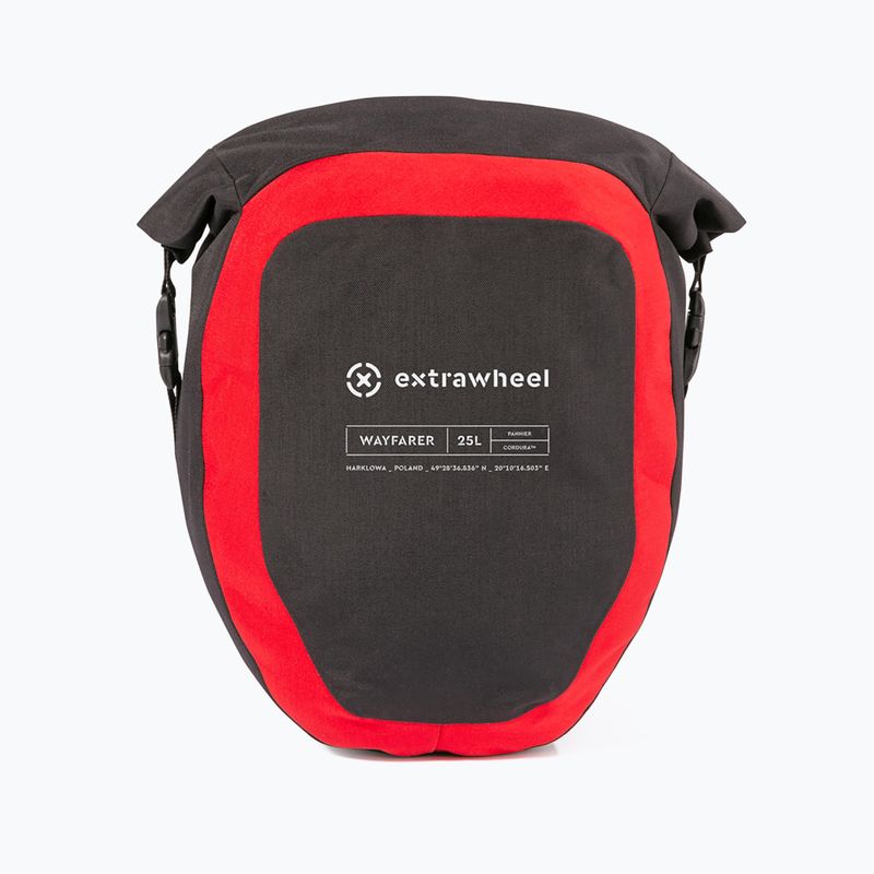 Extrawheel Wayfarer Premium 25L dviračių krepšiai 2 vnt. juodi E0048 4