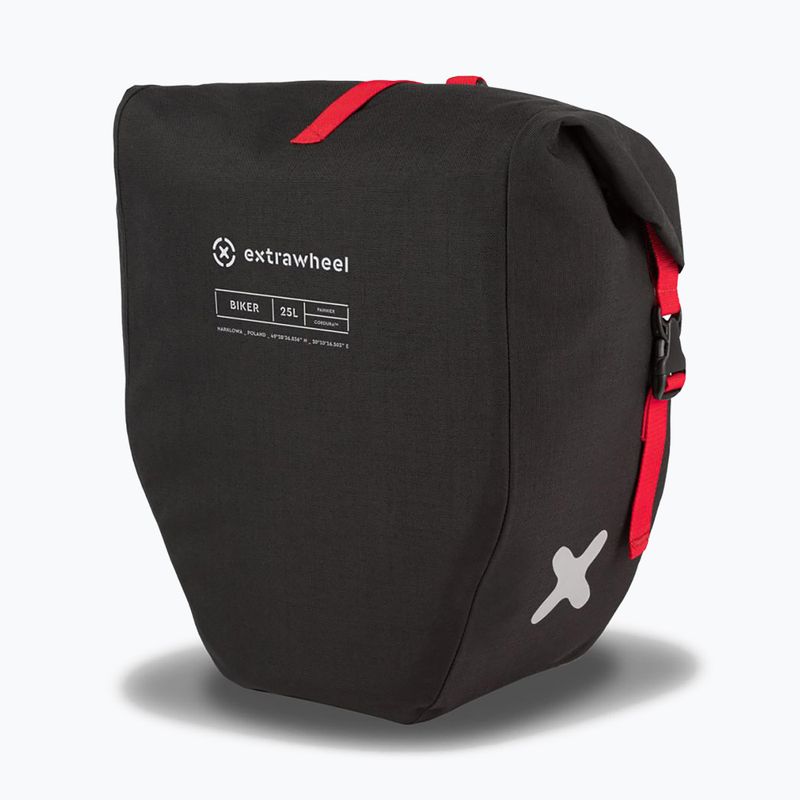 Extrawheel Biker Premium 25L dviračių bagažinės 2 vnt. juodos spalvos E0102 2