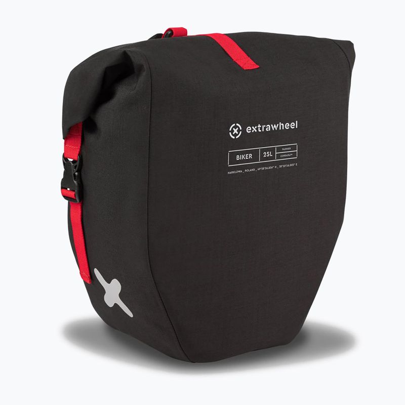 Extrawheel Biker Premium 25L dviračių bagažinės 2 vnt. juodos spalvos E0102 3