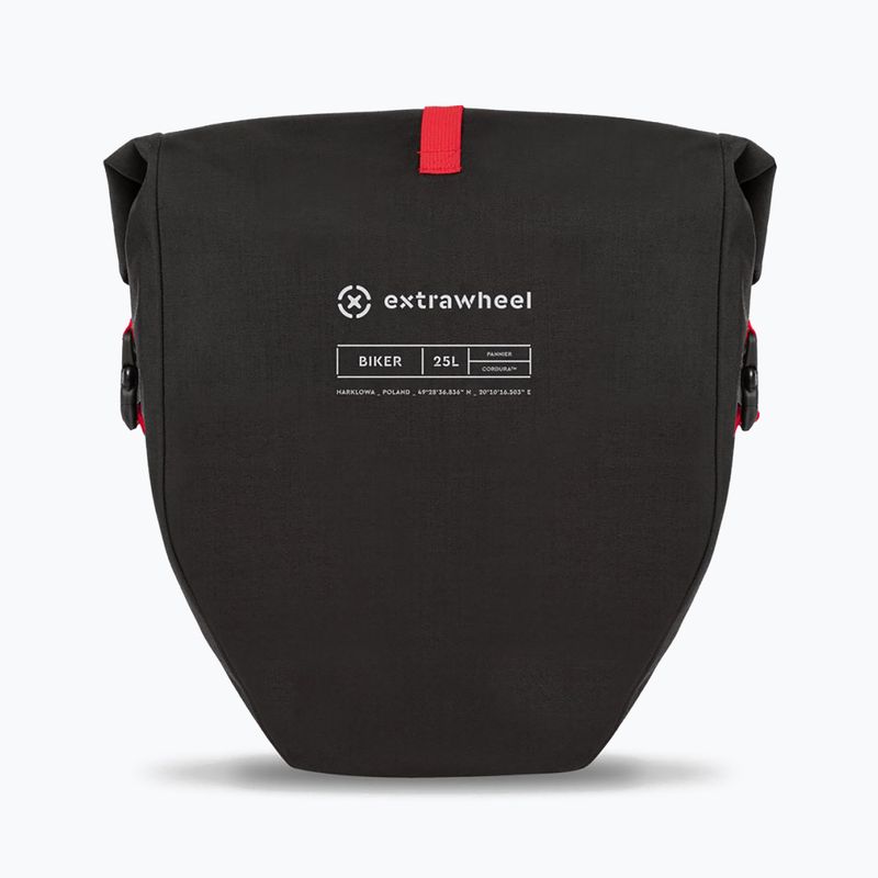 Extrawheel Biker Premium 25L dviračių bagažinės 2 vnt. juodos spalvos E0102 4