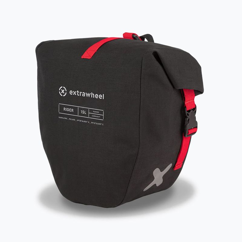 Extrawheel Rider Premium 15L dviračių krepšiai 2 vnt. juodi E0113 2