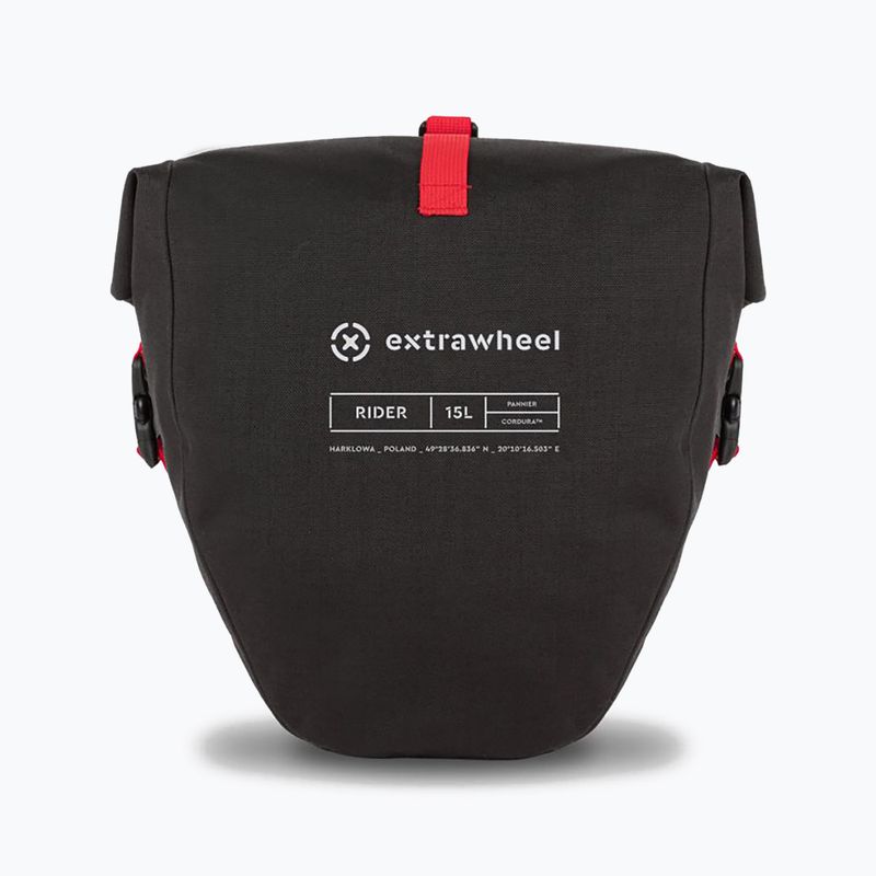 Extrawheel Rider Premium 15L dviračių krepšiai 2 vnt. juodi E0113 4