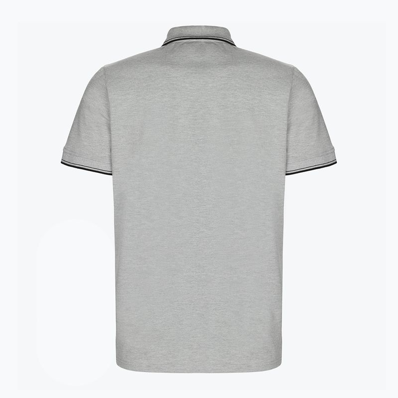 Vyriški Pitbull West Coast Polo marškinėliai Slim Stripes grey/melange 2