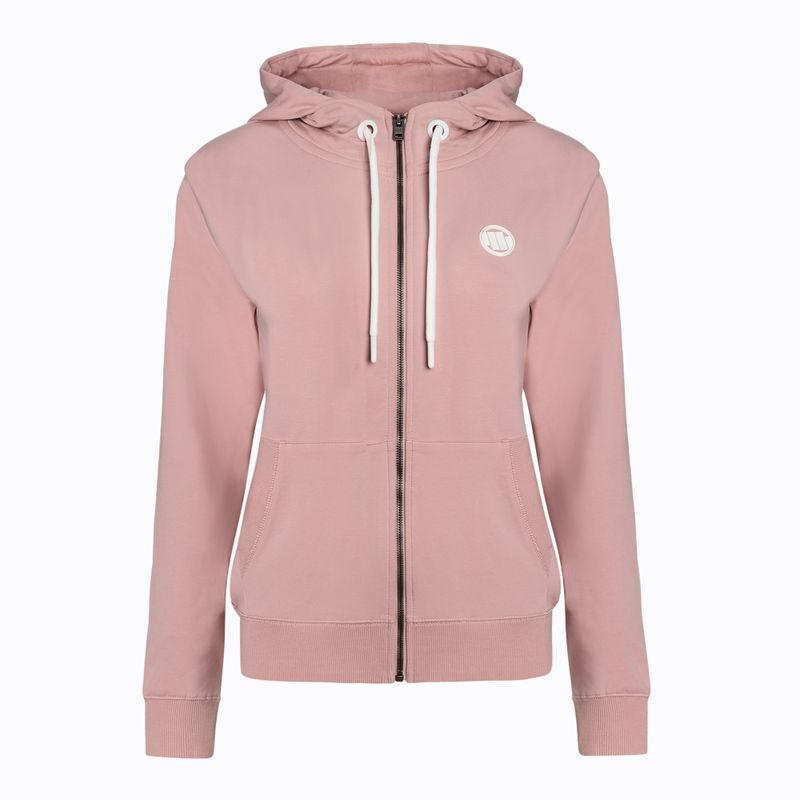 Moterų Pitbull West Coast Hooded Zip French Terry powder pink džemperis