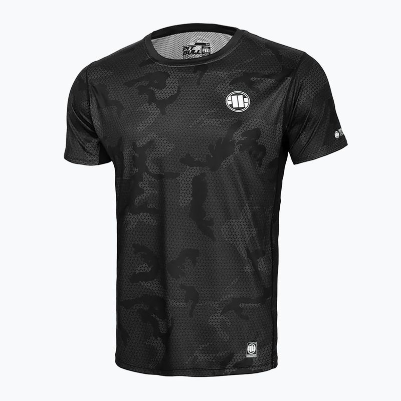Pitbull West Coast Performance Mesh Net Camo All Black Camo juodi kamufliažiniai vyriški marškinėliai