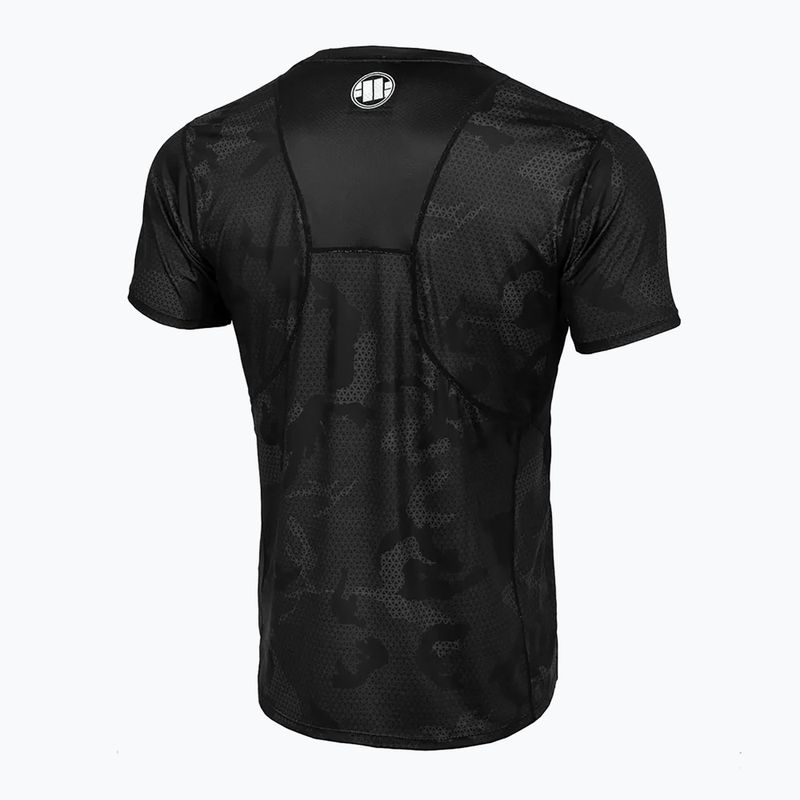 Pitbull West Coast Performance Mesh Net Camo All Black Camo juodi kamufliažiniai vyriški marškinėliai 2