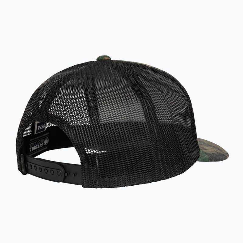Vyriška kepuraitė su snapeliu Pitbull West Coast Mesh Snapback ,,Blood Dog" Camo Trucker wood/black 2