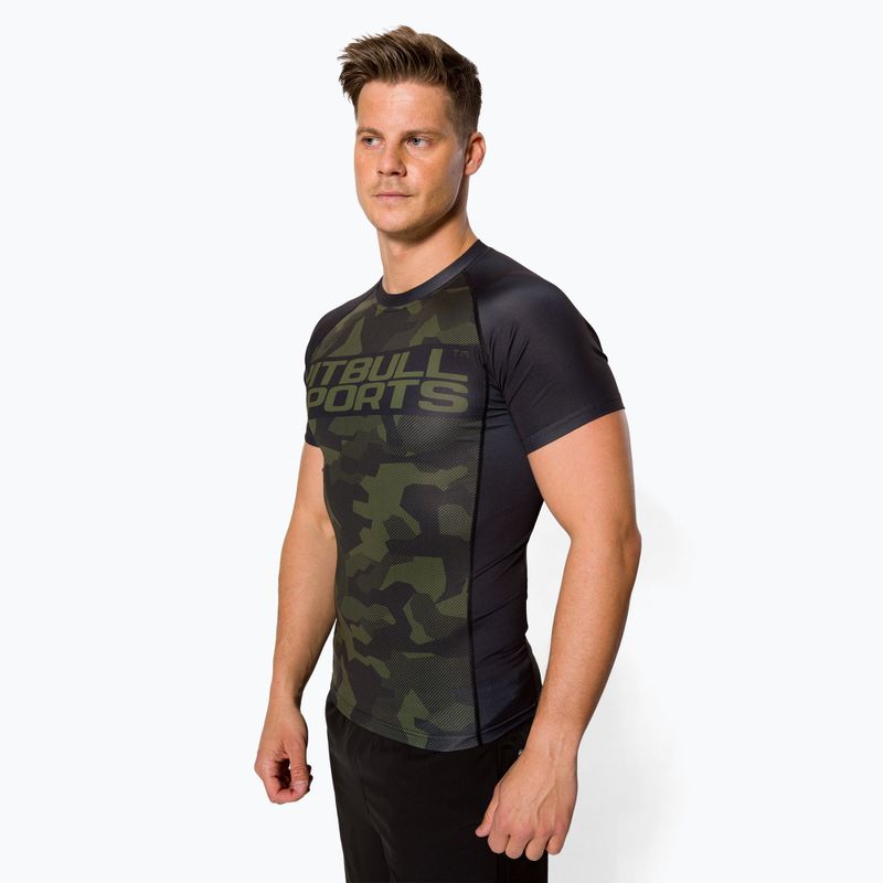 Pitbull West Coast vyriškas T-S Rash Dillard olive camo marškinėliai