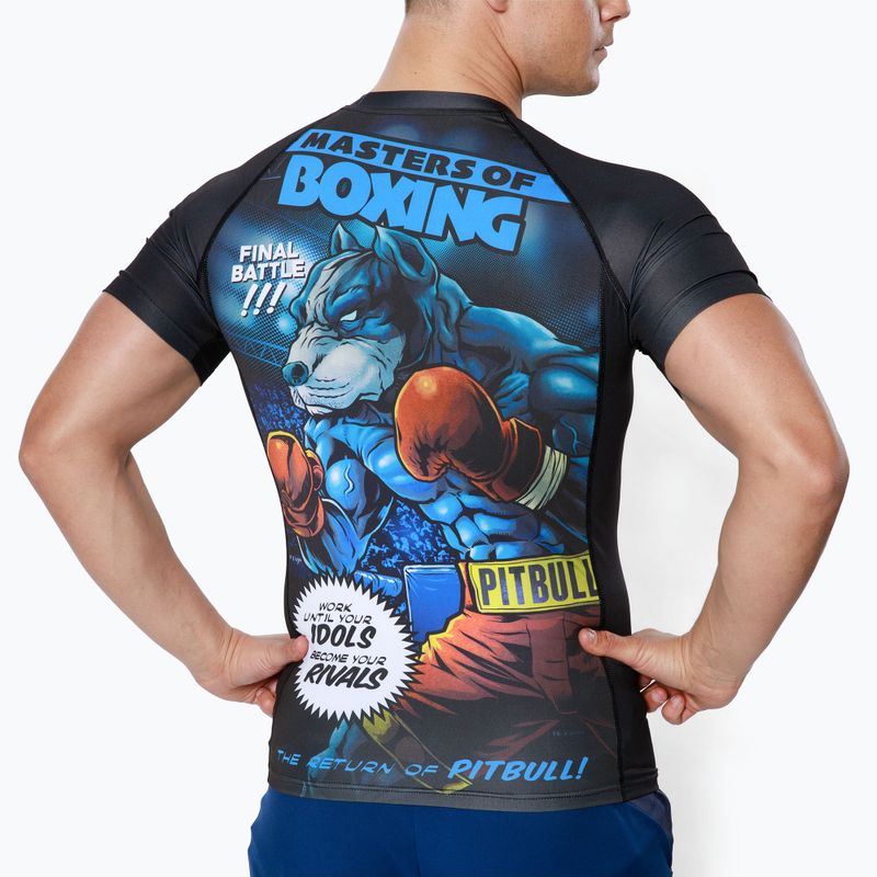 Pitbull West Coast vyriška T-S Rash Master Of Boxing liemenėlė juoda 3