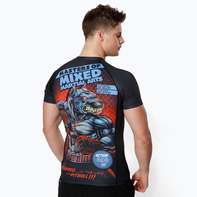 Pitbull West Coast vyriška T-S Rash Master Of Mma liemenėlė juoda 3